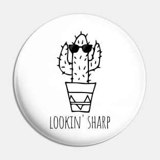 Funny Cactus With Sunglasses Pin