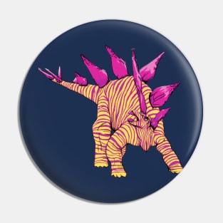 Stegosaurus Zebra Pin