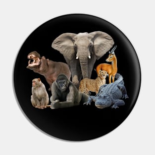 Africa wildlife elephant gorilla hippo monkey cheetah antelope Pin