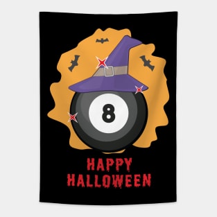 Happy Billiard Halloween - Funny Tapestry