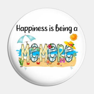 Happiness Is Being A Memere Summer Beach Happy Mother's Day Pin