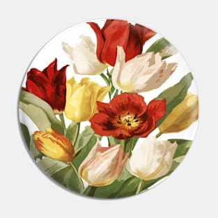 Beautiful Spring Tulips Cut Out Pin