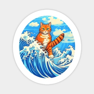 Surfing cat #cat Magnet