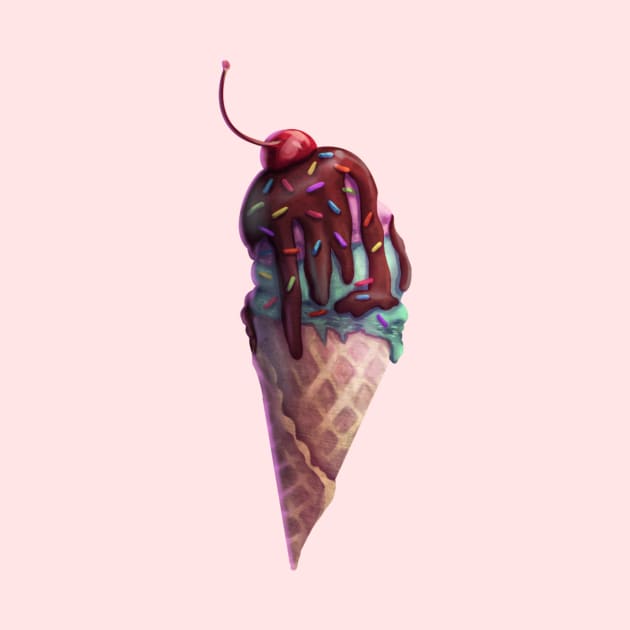 Ice Cream Cone by pepperishstudio