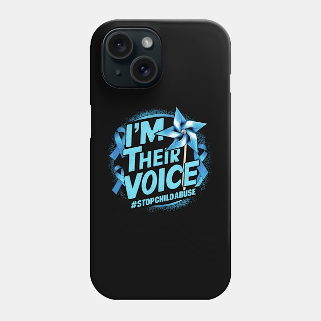 I'm Their Voice Child Abuse Prevention month awareness Phone Case by YOUNESS98