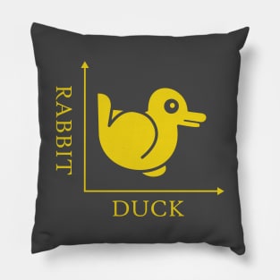 Duck Rabbit Illusion Pillow