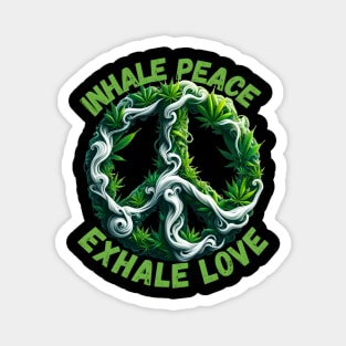 Weed Peace Symbol  420 day Magnet