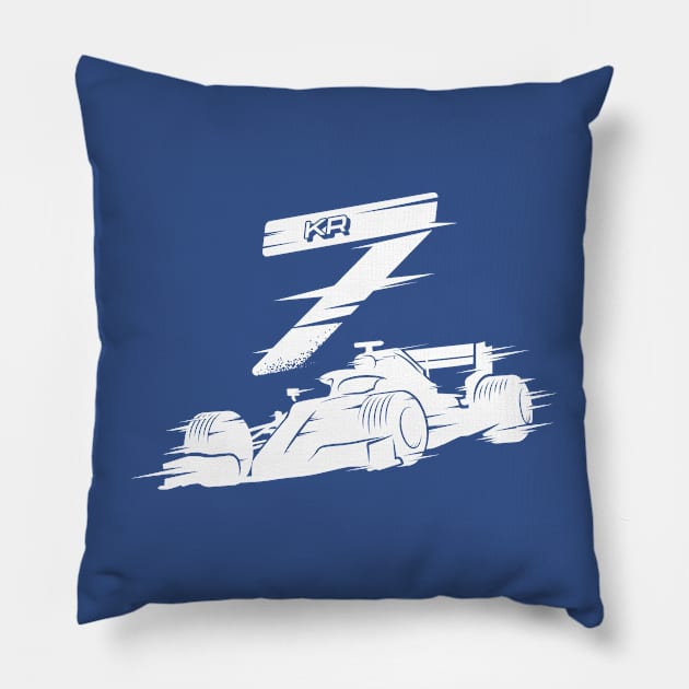 We Race On! 7 [White] Pillow by DCLawrenceUK