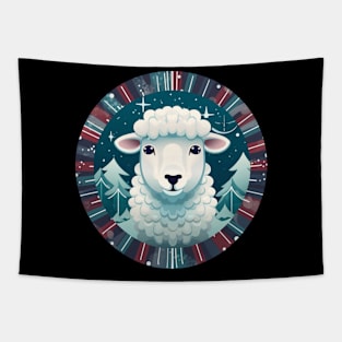 Sheep in Ornament, Love Farm Animals Tapestry