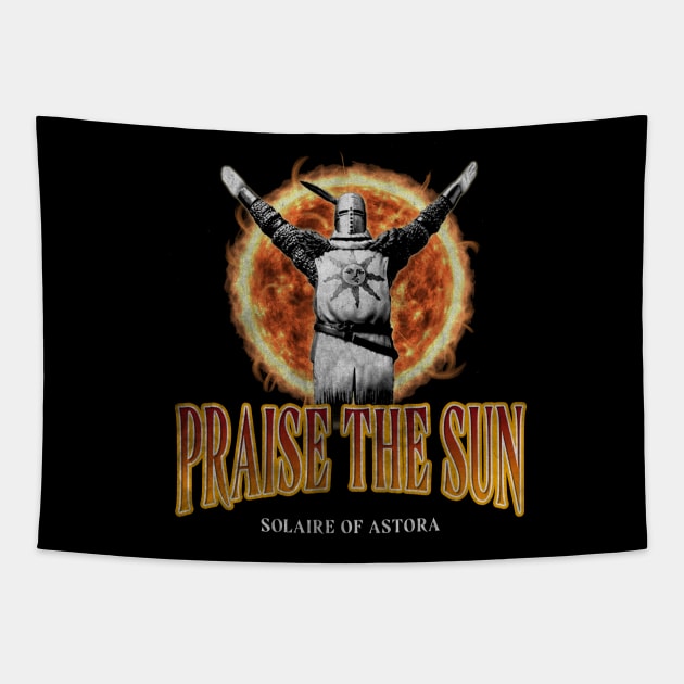 Solaire Dark Souls - Praise The Sun Tapestry by GasparArts