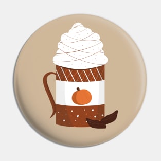 Fall Time Coffee with Whipped Cream Pin