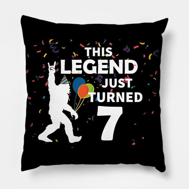 This legend just turned 7 a great birthday gift idea Pillow by JameMalbie