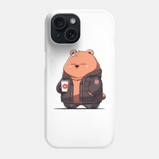 bear need coffe Phone Case