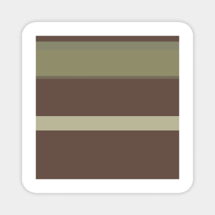 A perfect palette of Quincy, Pastel Brown, Camouflage Green, Putty and Artichoke stripes. Magnet