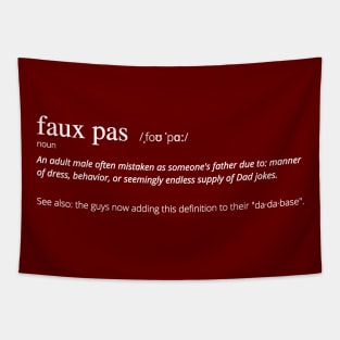 Funny Faux Pas Dad Joke Pun without "Suave" Picture (MD23Frd014d) Tapestry