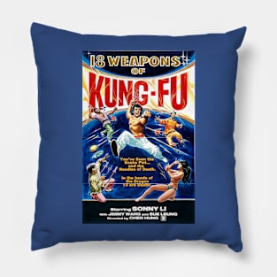 Classic Kung Fu Movie Poster - 18 Weapons Pillow