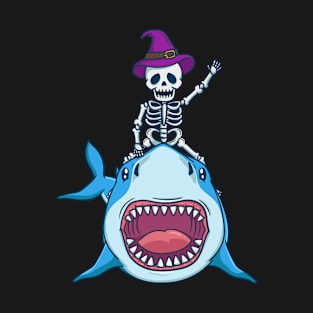 Halloween Shark Skeleton T-Shirt