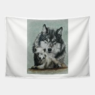 Tundra Wolf Tapestry