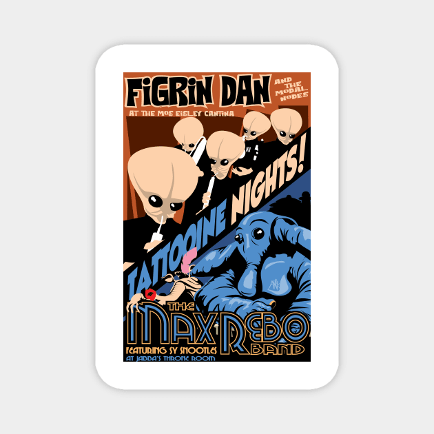 Figrin D'an Cantina Band Magnet by CuddleswithCatsArt