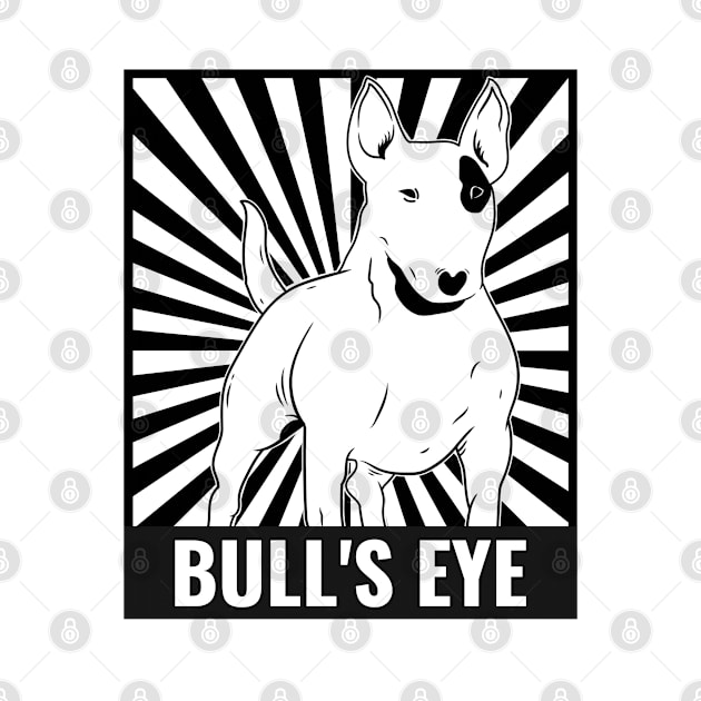 English Bull Terrier With Background - Bull's Eye by Kcaand