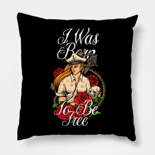 Born Free Sailor Tattoo Pillow