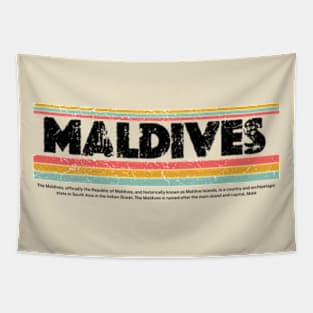 Maldives Island  gift  art 90s style retro vintage 80s Tapestry