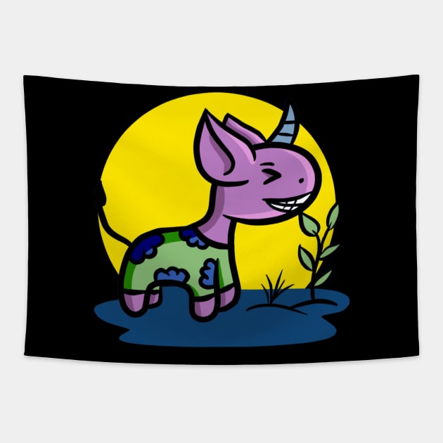 purple monster Tapestry by JACKMATTHEW