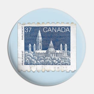 Vintage 1980 Parliament of Canada Stamp Pin