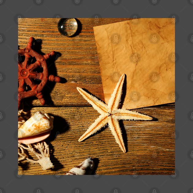 Starfish and Sea Shell by StylishPrinting