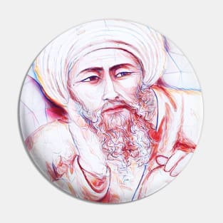 Averroes Portrait | Averroes Artwork | Line Art Pin