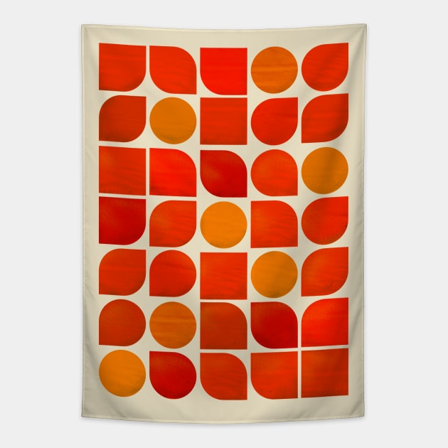 Fun Geometry - Mid-century abstract Tapestry by showmemars