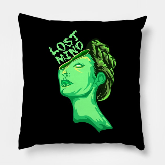 Lost Mind Pillow by Firts King
