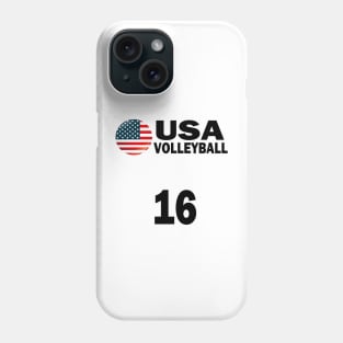 USA Volleyball #16 T-shirt Design Phone Case