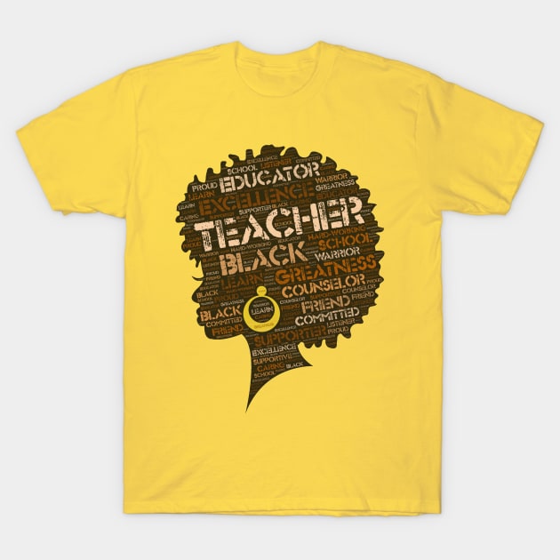 Natural Hair Afro T-Shirt For African American Teachers Natural Hair Afro T-Shirt For African American Teachers