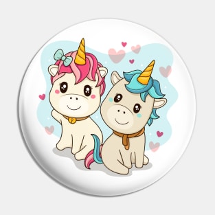 Cute unicorn couple Pin