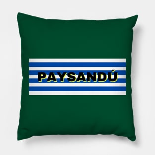 Paysandú City in Uruguay Flag Stripes Pillow