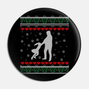 Father Daughter Ugly Christmas Sweater Gift Sweatshirt Pin