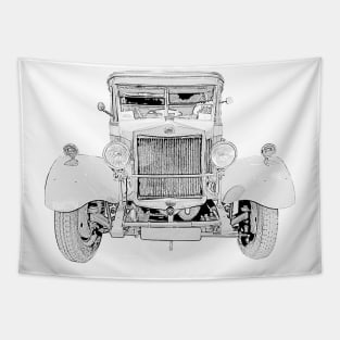 Classic 1920s Leyland charabanc bus Tapestry