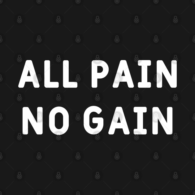 All pain, no gain by Made by Popular Demand