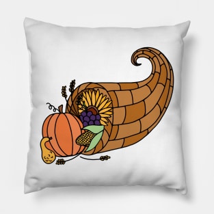 Festive Fall Cornucopia Pillow