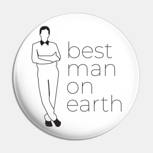 Best Man on Earth Pin