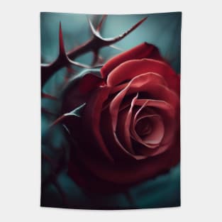 Ensnared Beauty: A Thorny Embrace in Roses Tapestry