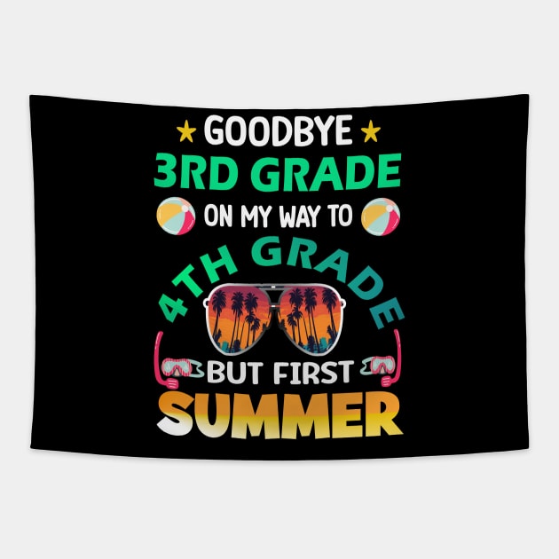 Goodbye 3rd Grade On My Way to 4th Grade Last Day of School Tapestry by AlmaDesigns