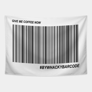 Give me a Coffee barcode Tapestry