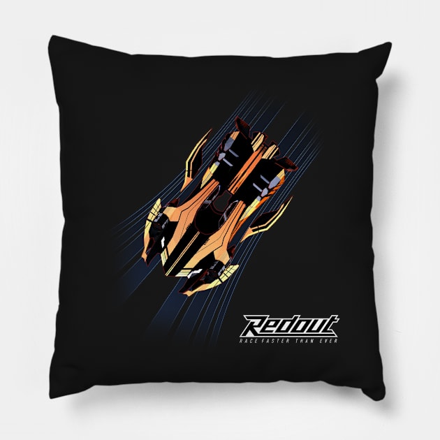 Redout - Lunare Bandit Slash White Pillow by 34bigthings