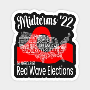 MIDTERM ELECTIONS 2022 AMERICA FIRST MOVEMENT RED WAVE IS COMING Magnet