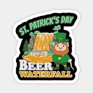 St Patricks Day Beer Waterfall Magnet