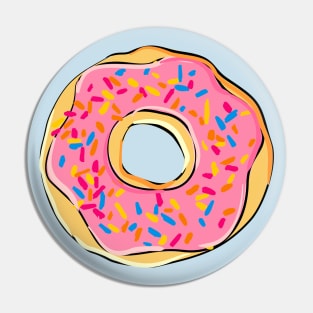 Donut with icing and sprinkling Pin