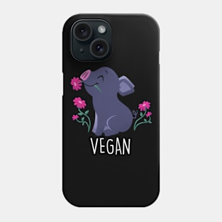 Peaceful Vegan Pig - Dark Phone Case