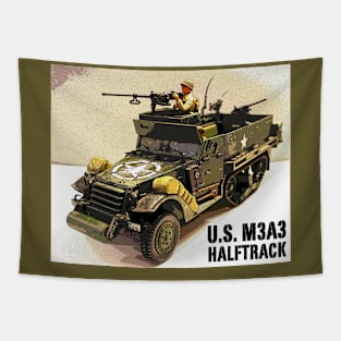 U.S. M3A3 Halftrack (Left Side) Tapestry